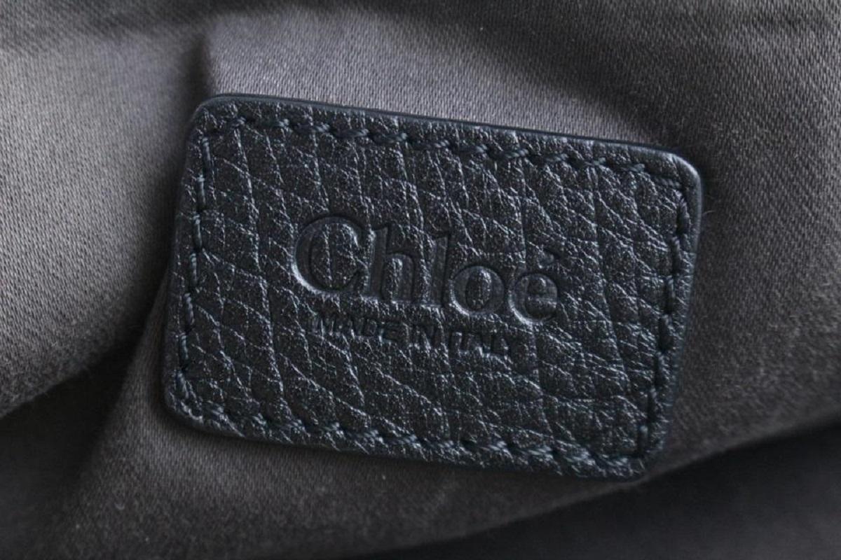 Chloé 2way Attache 11mr0701 Schwarze Crossbody-Tasche aus Leder im Zustand „Gut“ im Angebot in Dix hills, NY