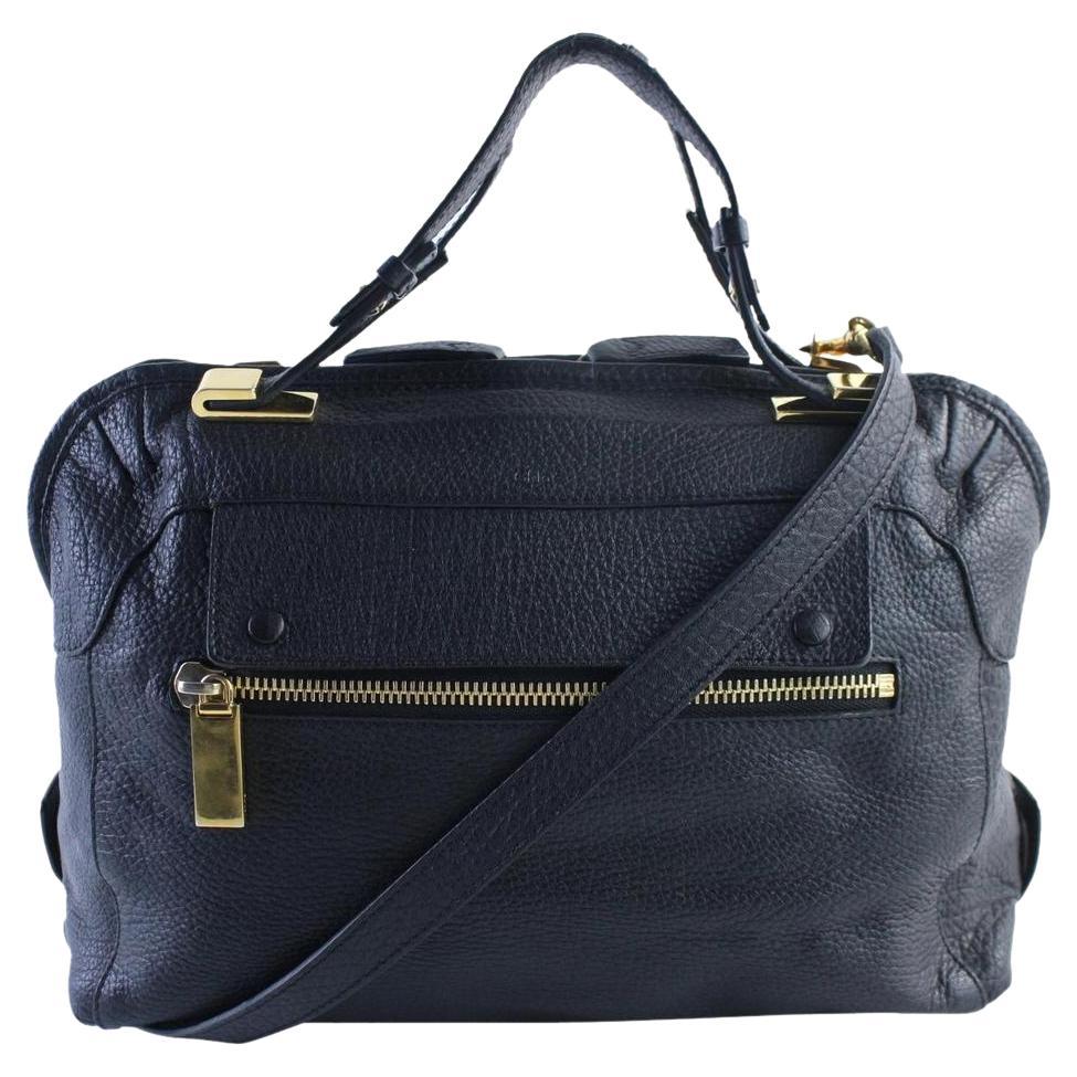 Chloé 2way Attache 11mr0701 Black Leather Cross Body Bag For Sale