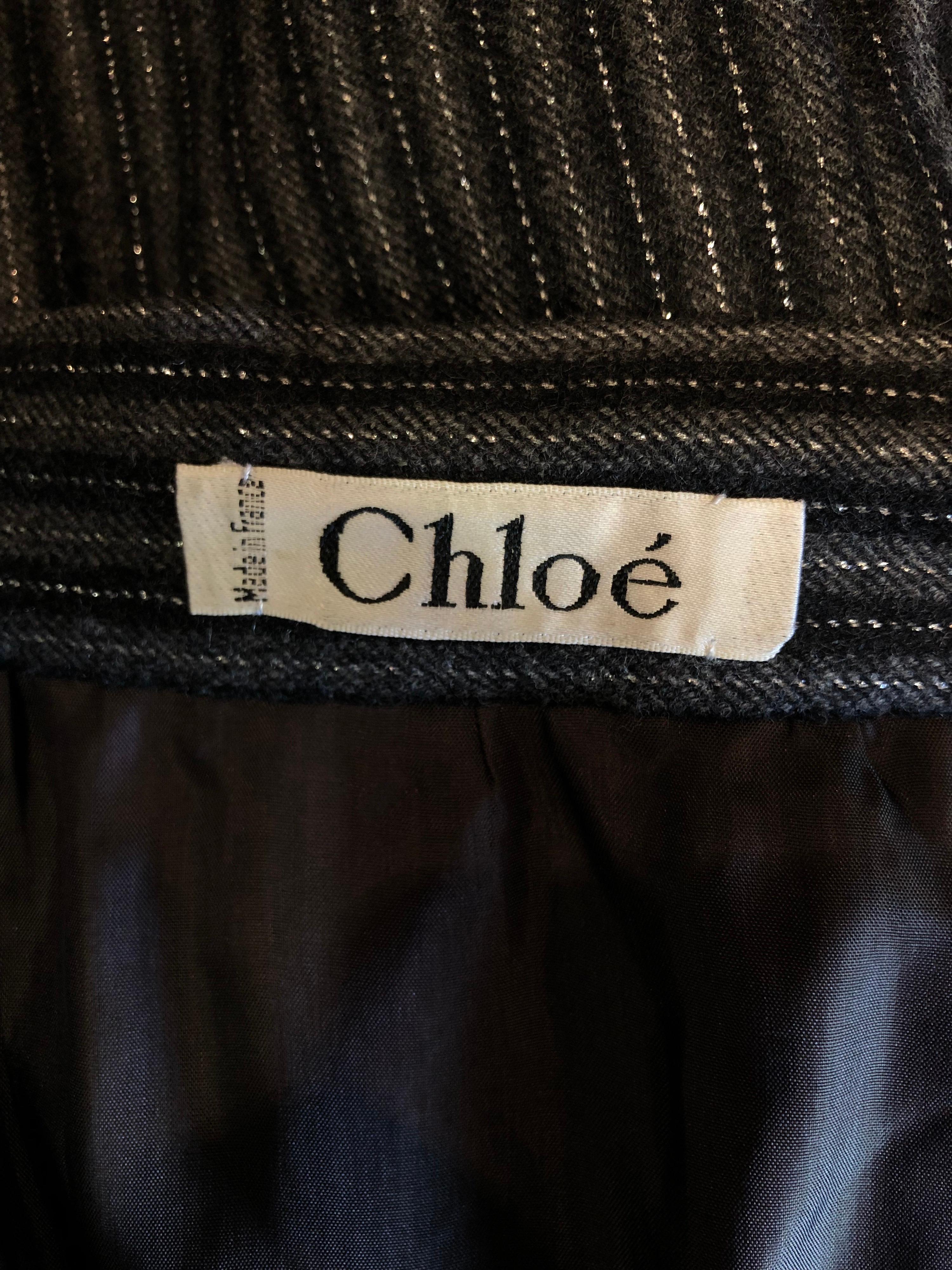 Tailleur en laine Chloè des années 80 par Karl Lagerfeld  en vente 6