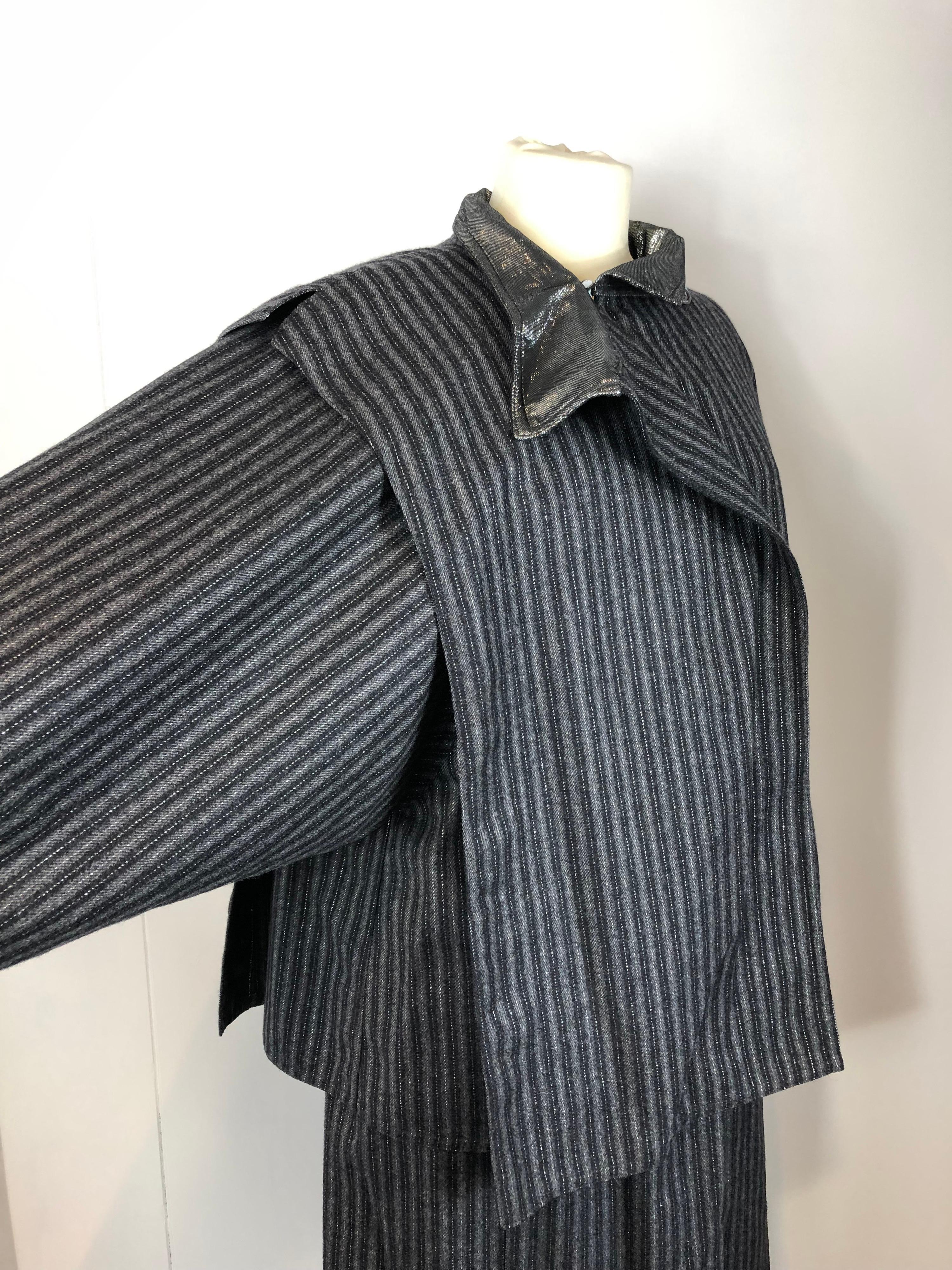 Black Chloè 80s wool suit by Karl Lagerfeld  For Sale
