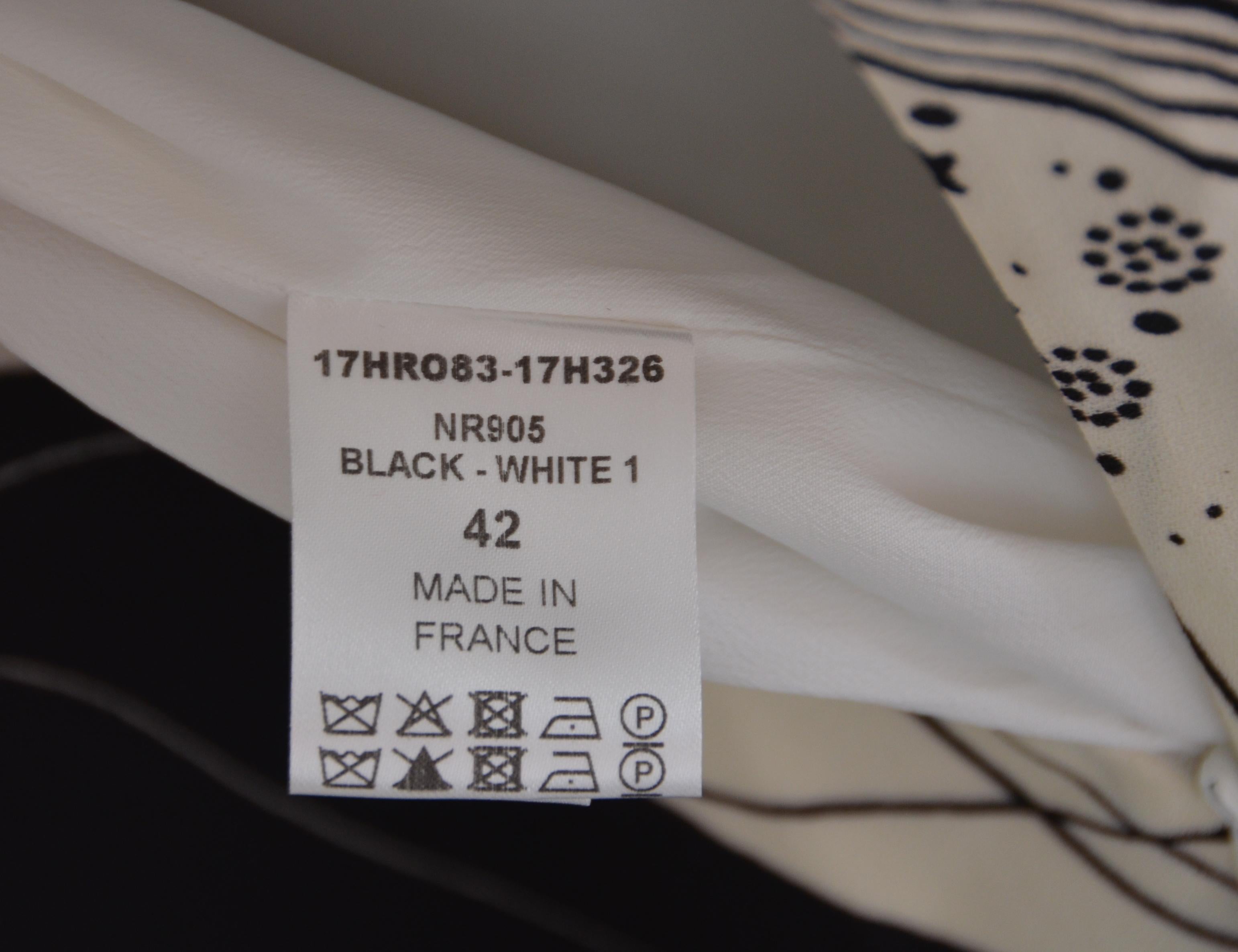Black CHLOE Abstract Face Print Silk Mini Dress  Size 42