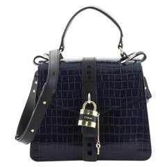 Chloe Aby Day Bag Crocodile Embossed Leather Medium