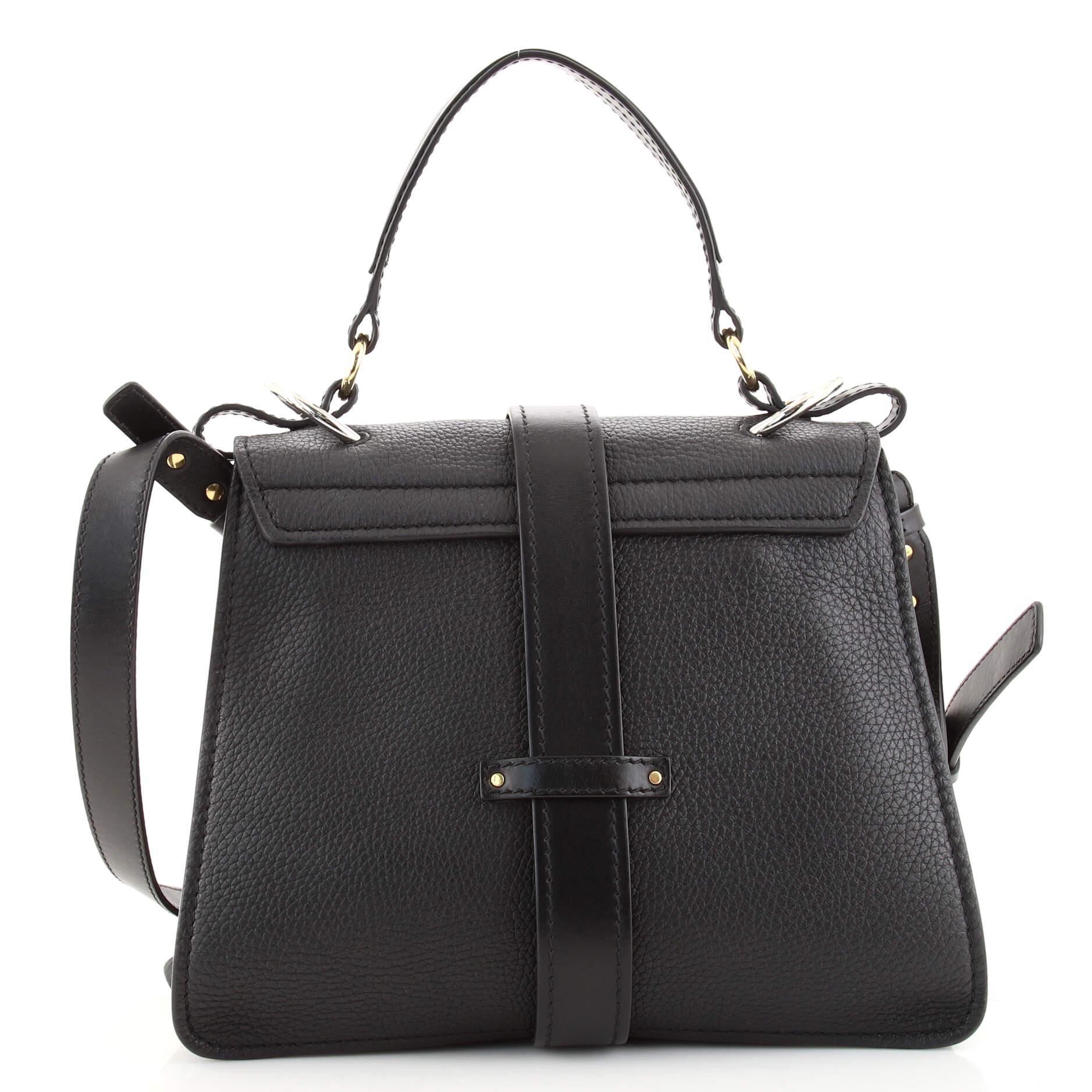 Black Chloe Aby Day Bag Leather Medium