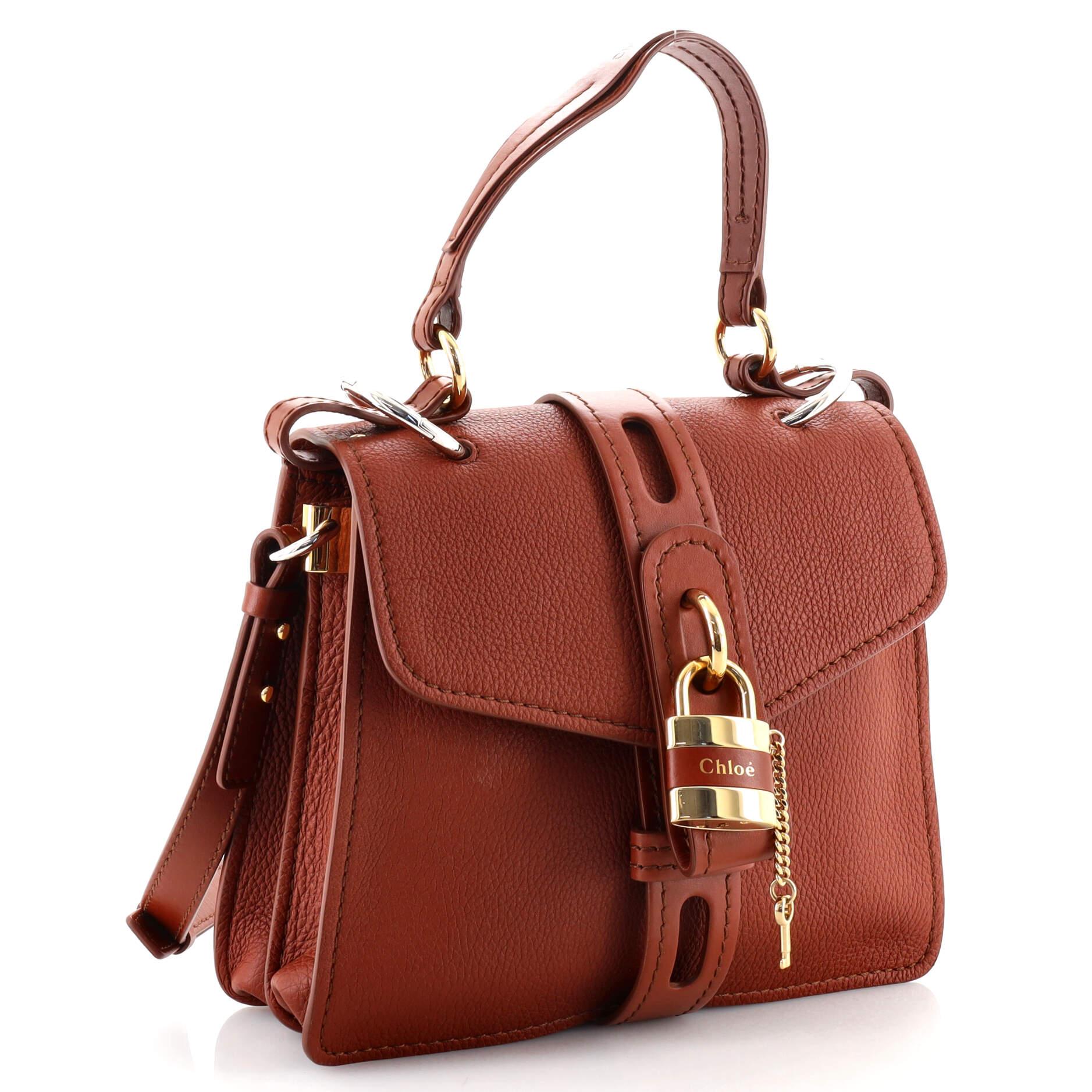 Brown Chloe Aby Day Bag Leather Small