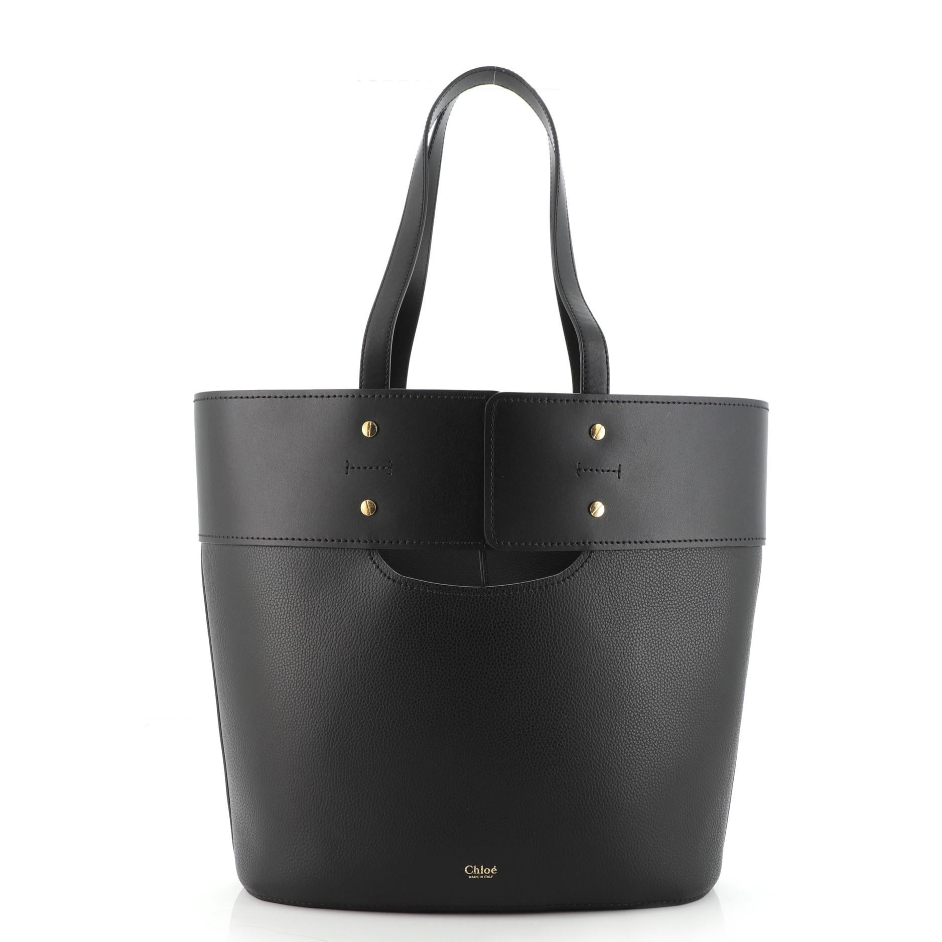 Chloe aby outlet medium leather tote