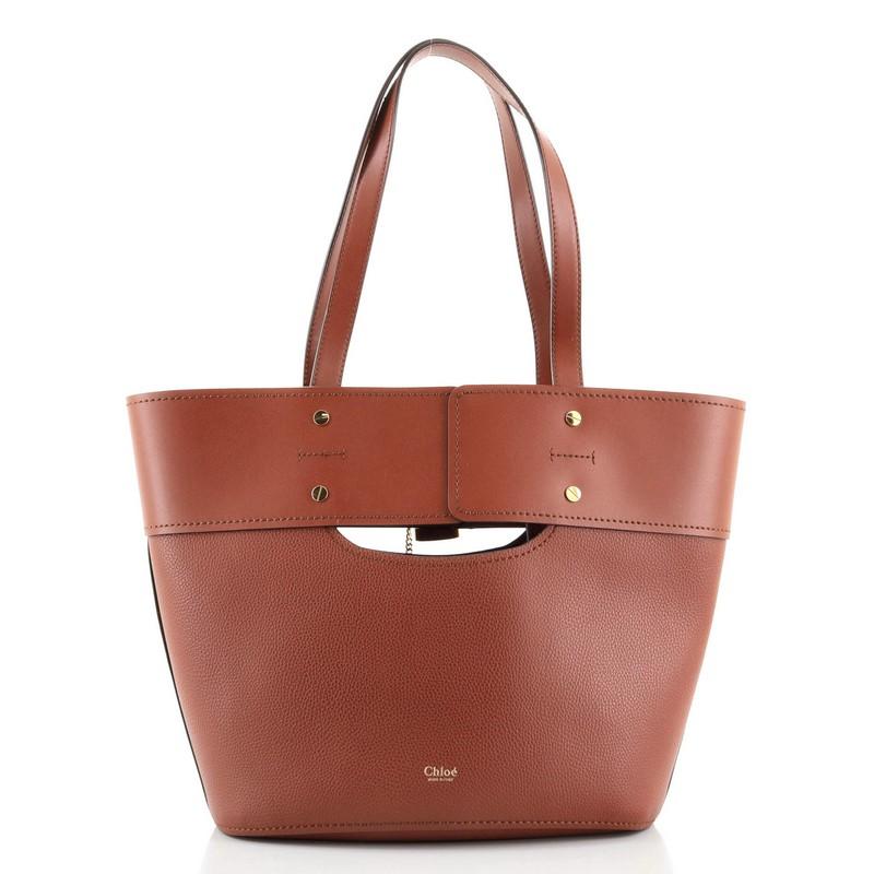 Chloe Aby Tote Leather Small In Good Condition In NY, NY