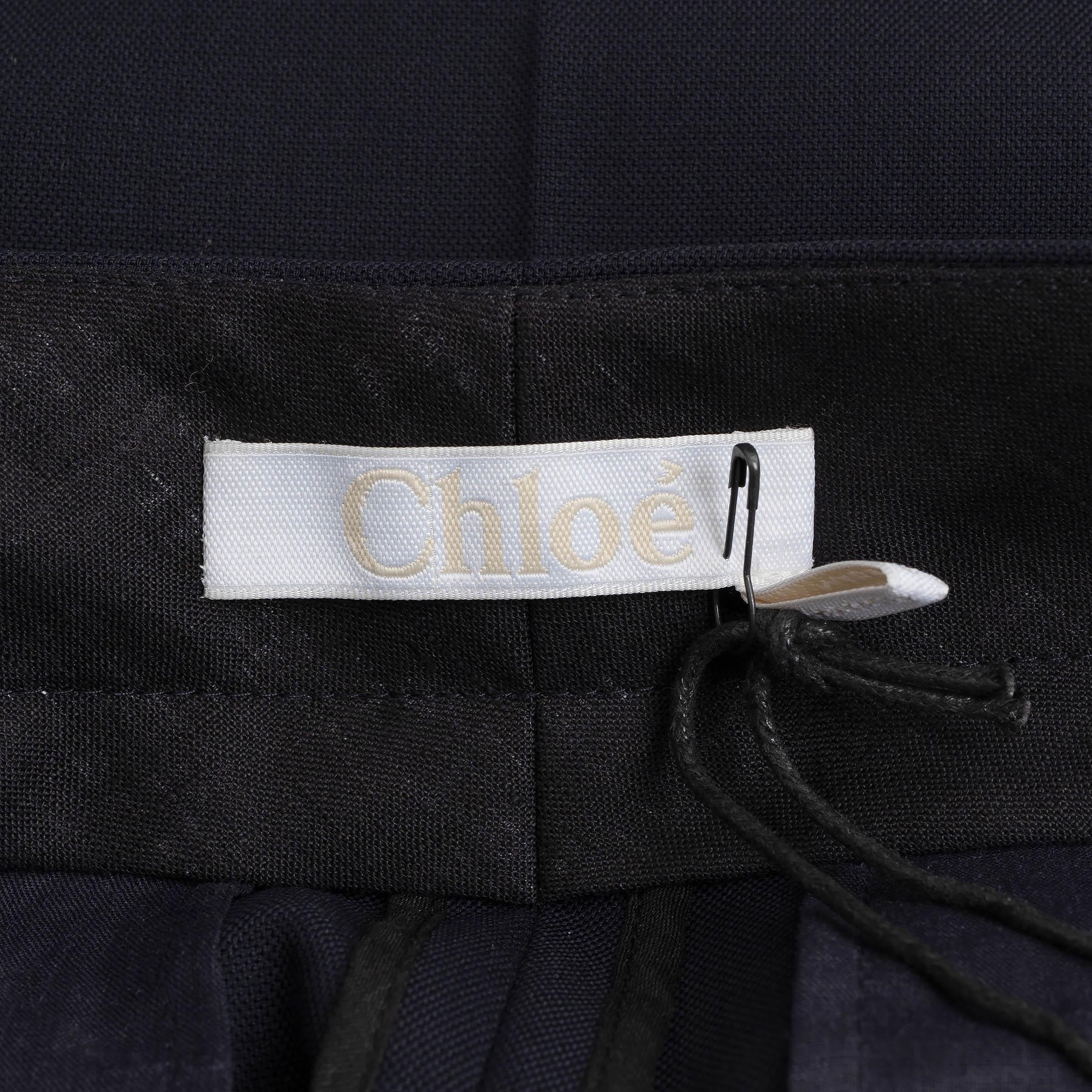 CHLOE Abysse - Pantalon à franges et à taille haute, taille 36 XS, 2023 en vente 1
