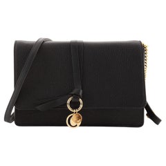 Chloe Alphabet Chain Clutch Bag Leather