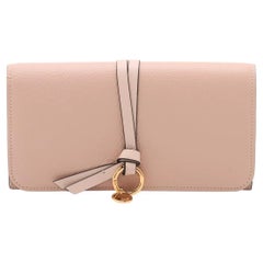 Chloe Alphabets Lange Brieftasche aus Leder Rosa