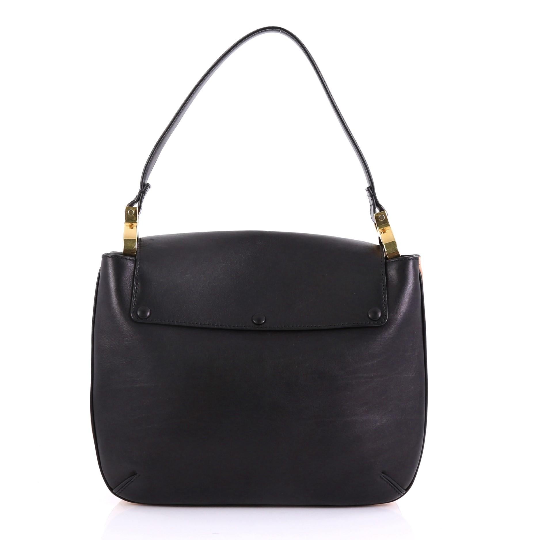 Black Chloe Amelia Shoulder Bag Leather Medium