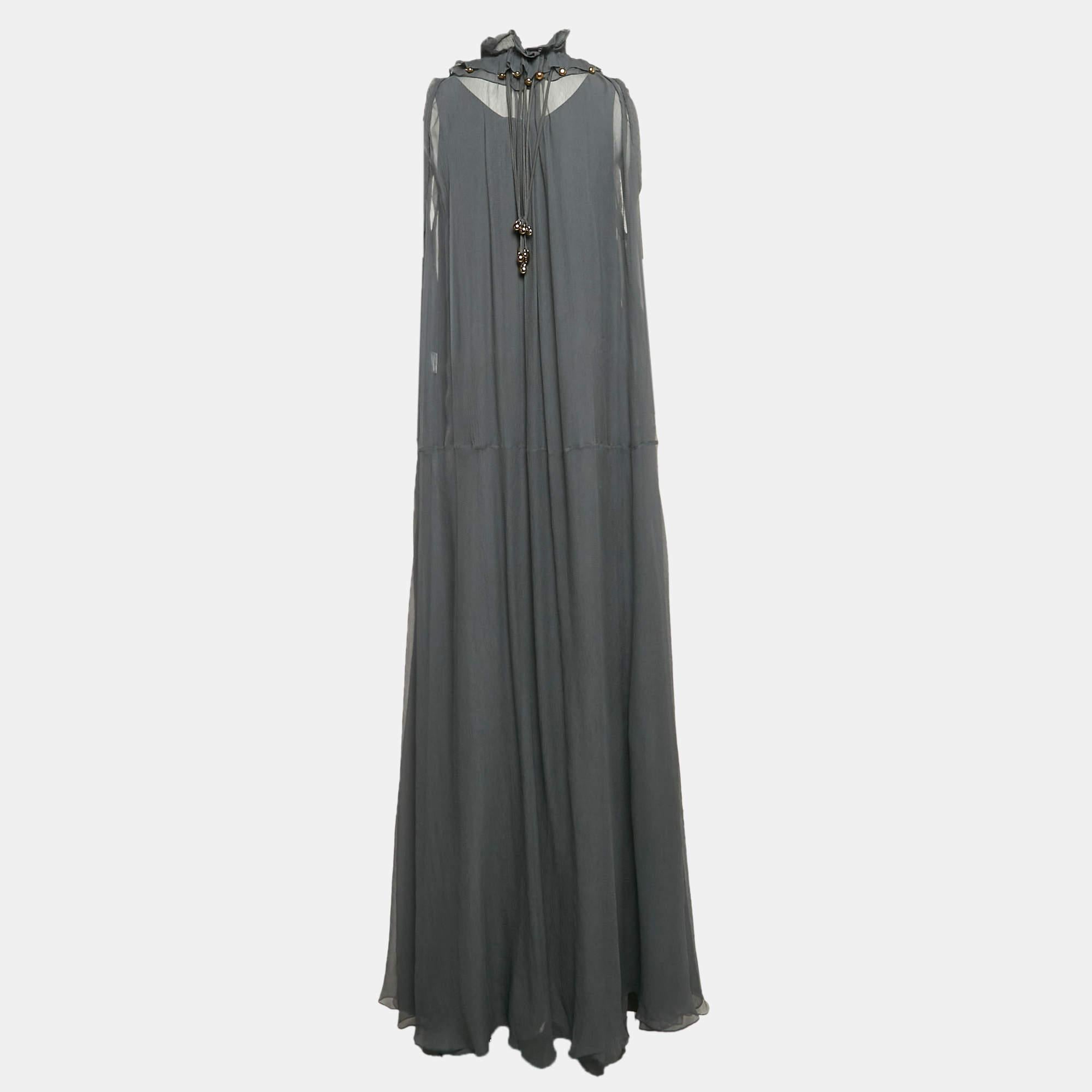 The fine artistry and the feminine silhouette of this designer dress exhibit the labels impeccable craftsmanship in tailoring. It is stitched using quality materials  has a good fit  and can be easily styled with chic accessories  open toe sandals 