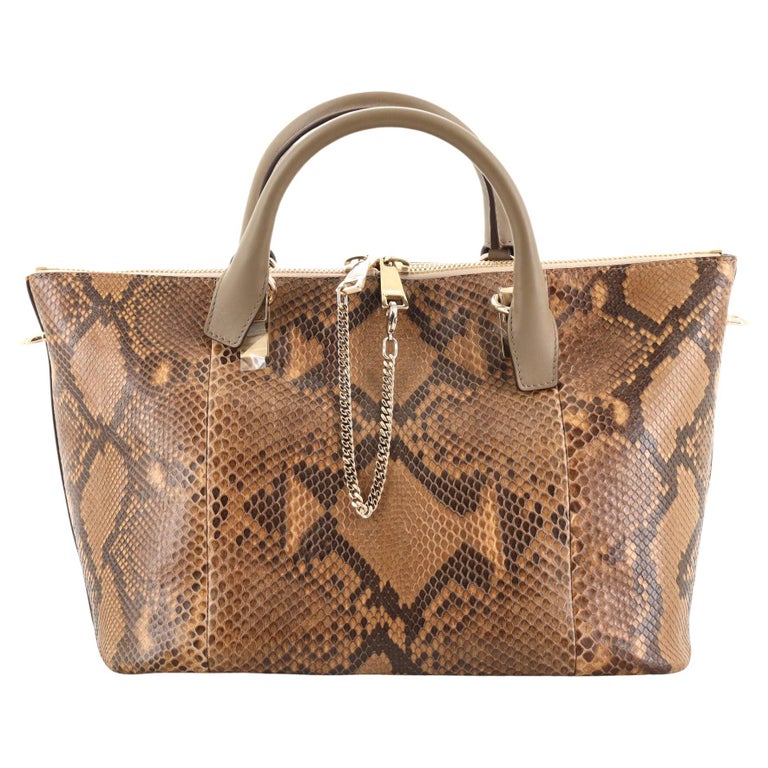 Chloe Baylee Satchel Python and Leather Medium at 1stDibs