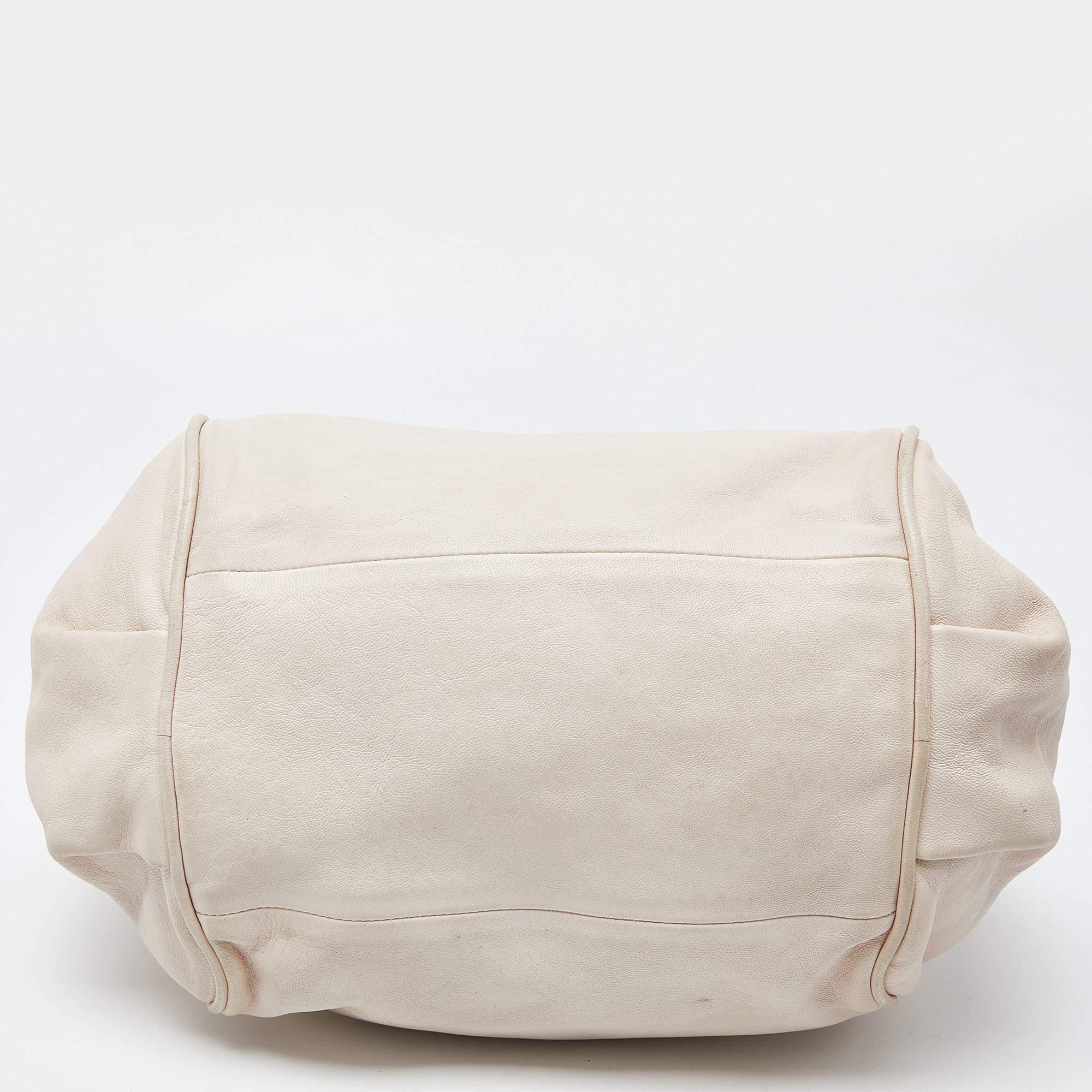 Chloe Beige/Brown Leather Ethel Satchel 1