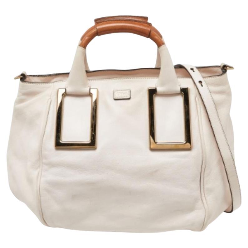 Cartera Ethel de piel beige/marrón de Chloe en venta