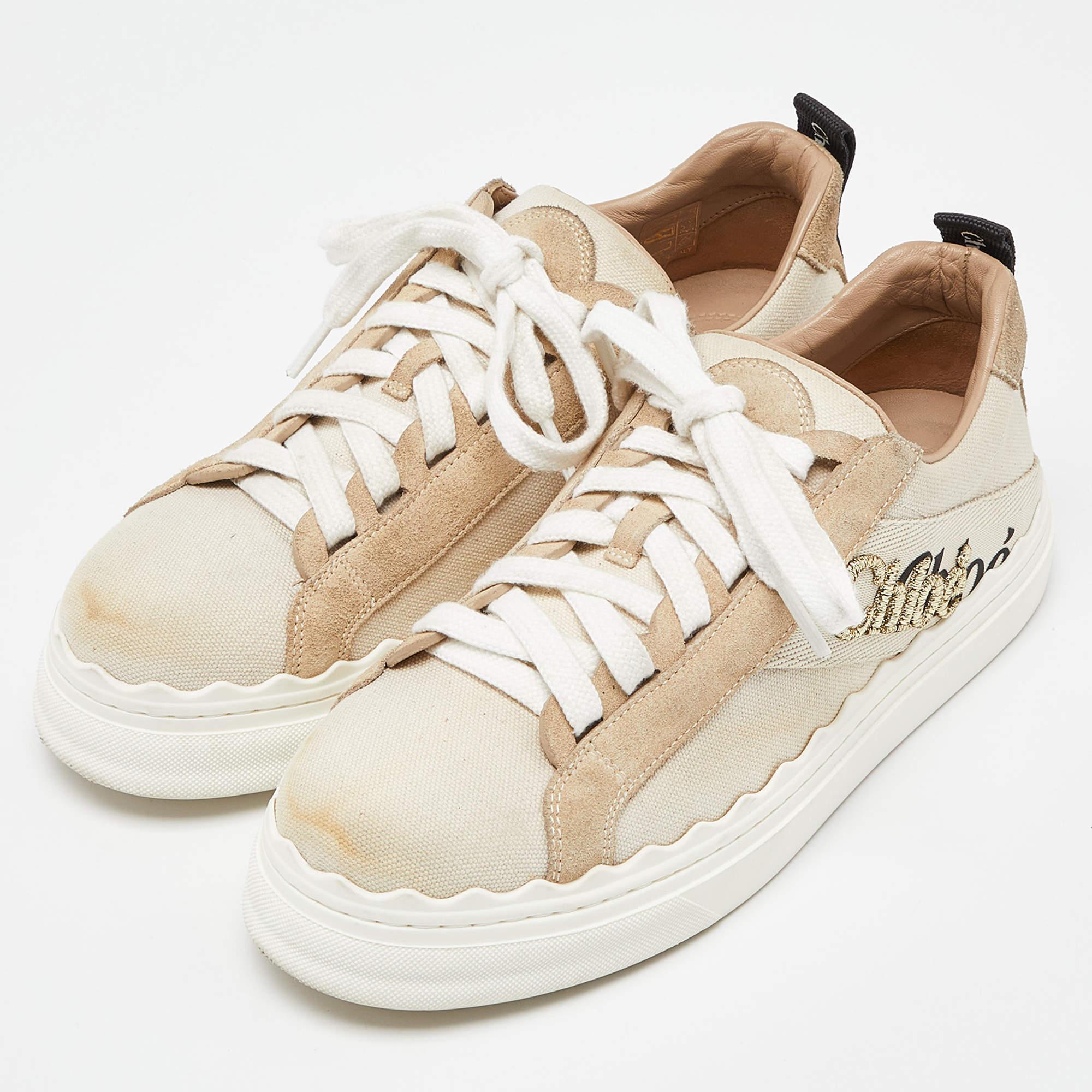 Coming in a classic silhouette, these Chloé sneakers are a seamless combination of luxury, comfort, and style. These sneakers are finished with signature details and comfortable insoles.