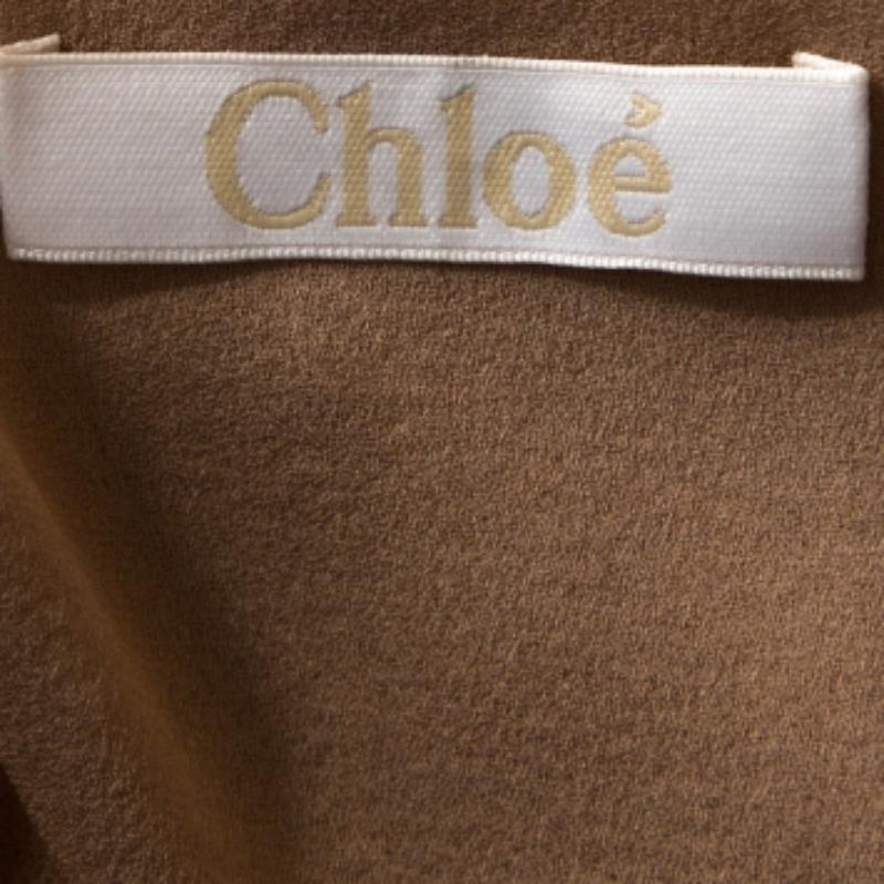 Chloe Beige Lace Sleeveless Top M Pour femmes en vente