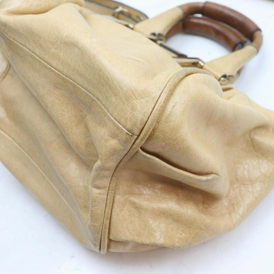 Chloe Beige Leather 2way Shoulder Bag  861600 For Sale 6