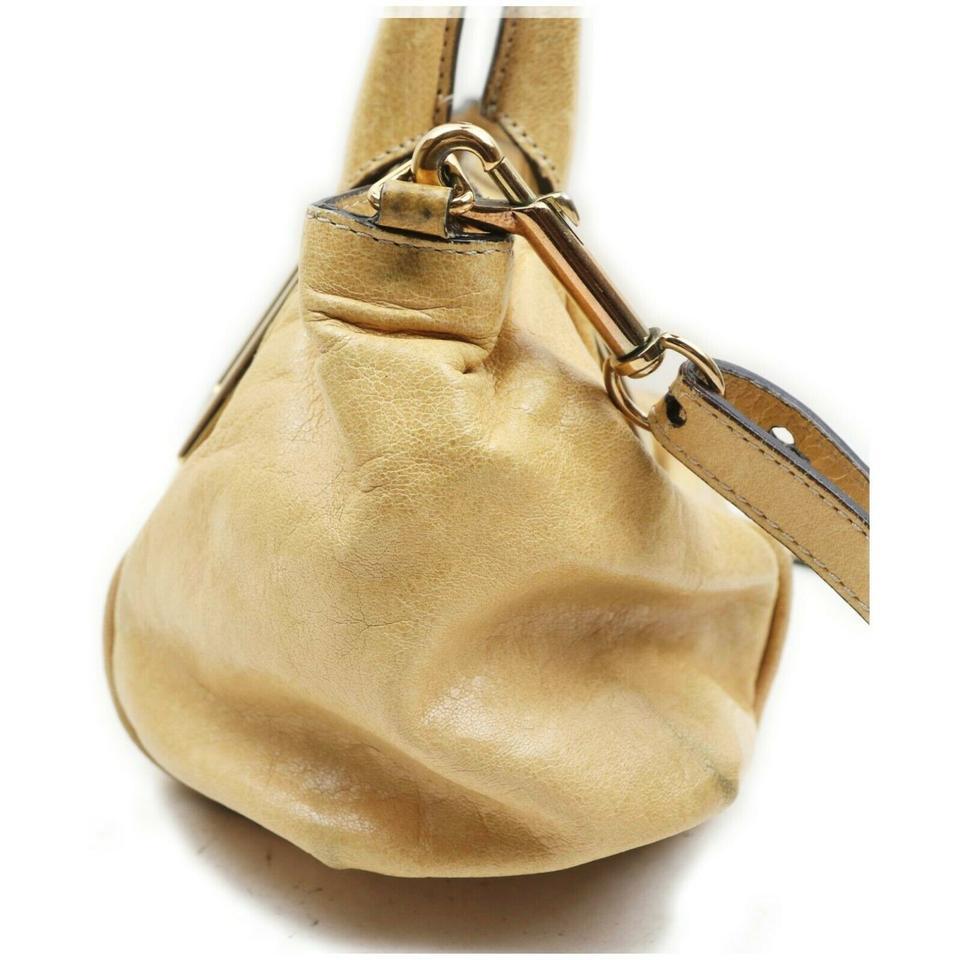 Women's Chloe Beige Leather 2way Shoulder Bag  861600 For Sale