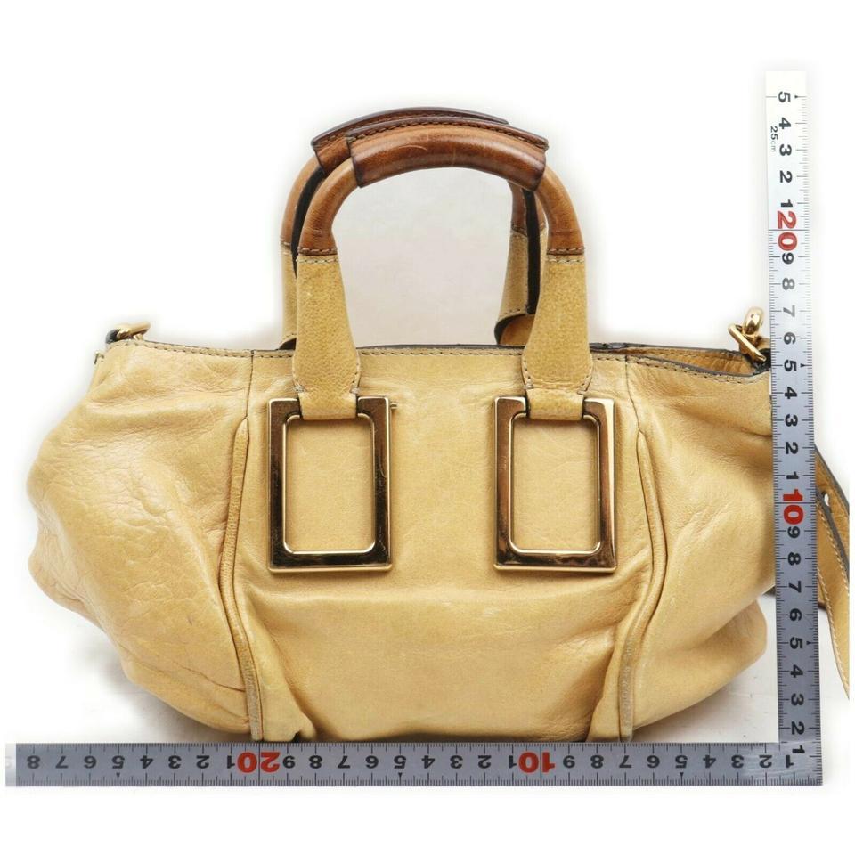 Chloe Beige Leather 2way Shoulder Bag  861600 For Sale 2