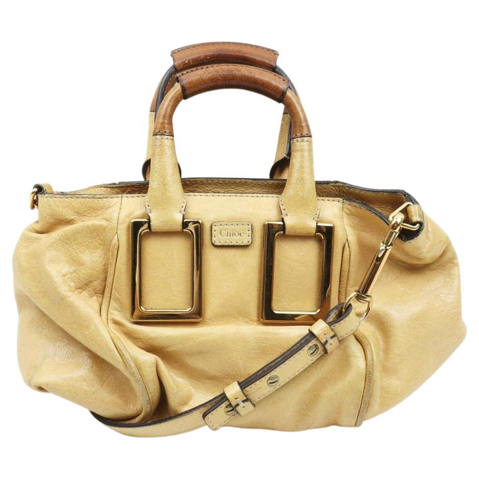 Chloe Beige Leather 2way Shoulder Bag  861600 For Sale
