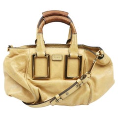 Used Chloe Beige Leather 2way Shoulder Bag  861600
