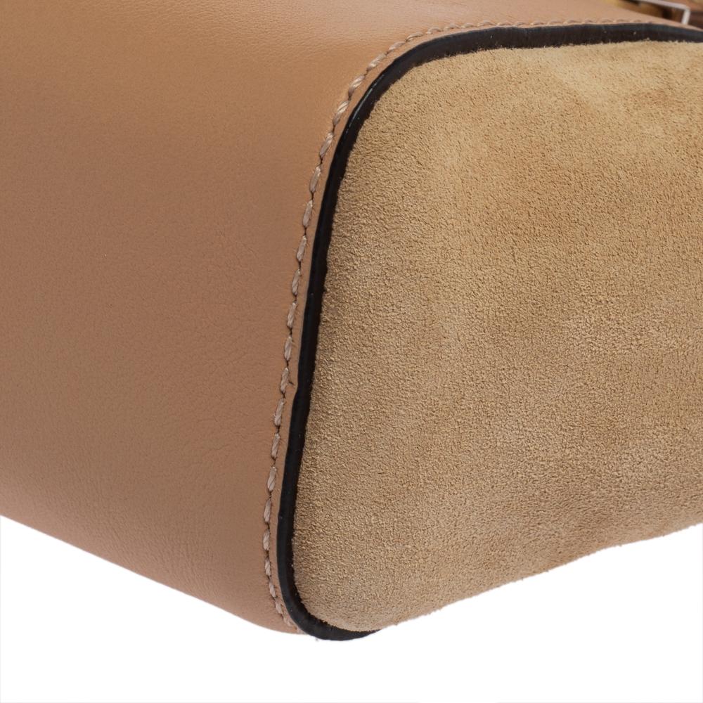 Chloe Beige Leather and Suede Mini Sac Fringe Shoulder Bag 3