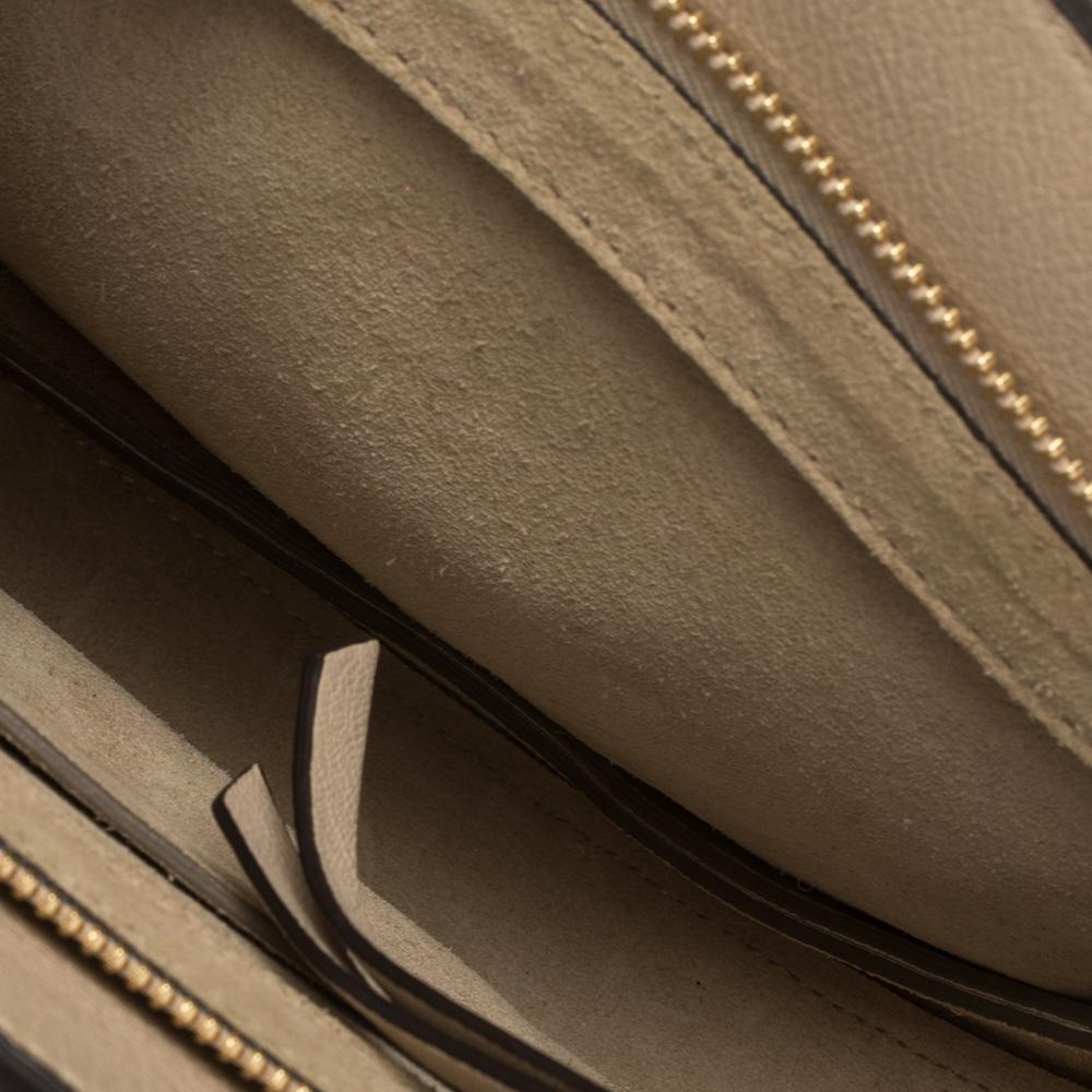 Chloe Beige Leder und Wildleder Pixie Runde Crossbody Tasche 2