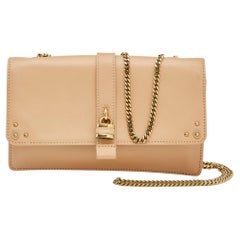 Chloe Beige Leather Aurore Wallet on Chain