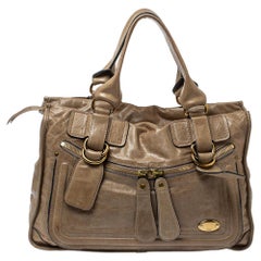 Chloe Beige Leather Bay Satchel