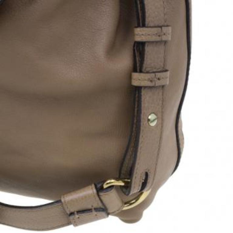 Chloe Beige Leather Elsie Satchel en venta 6