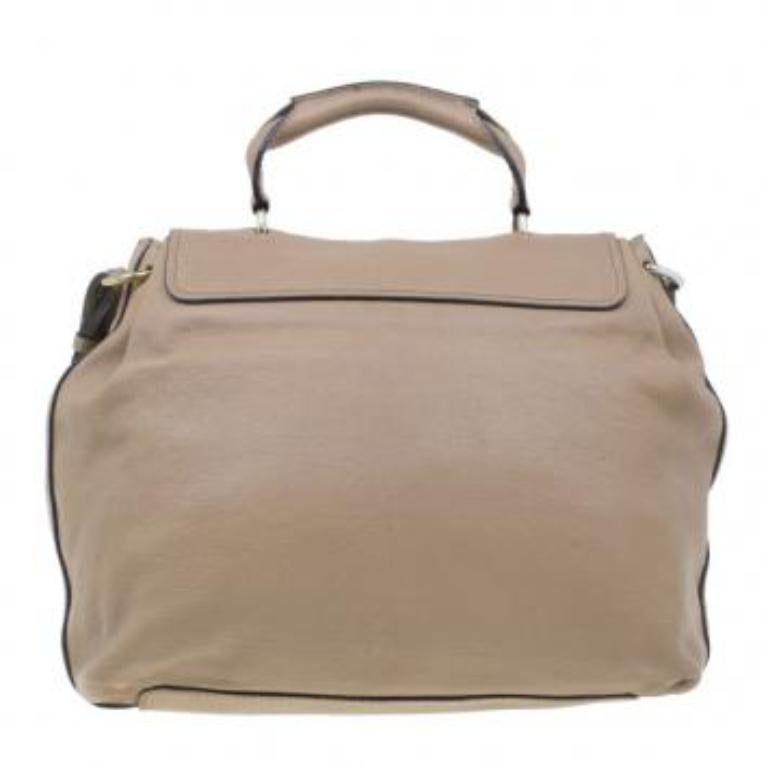 De las mujeres Chloe Beige Leather Elsie Satchel en venta