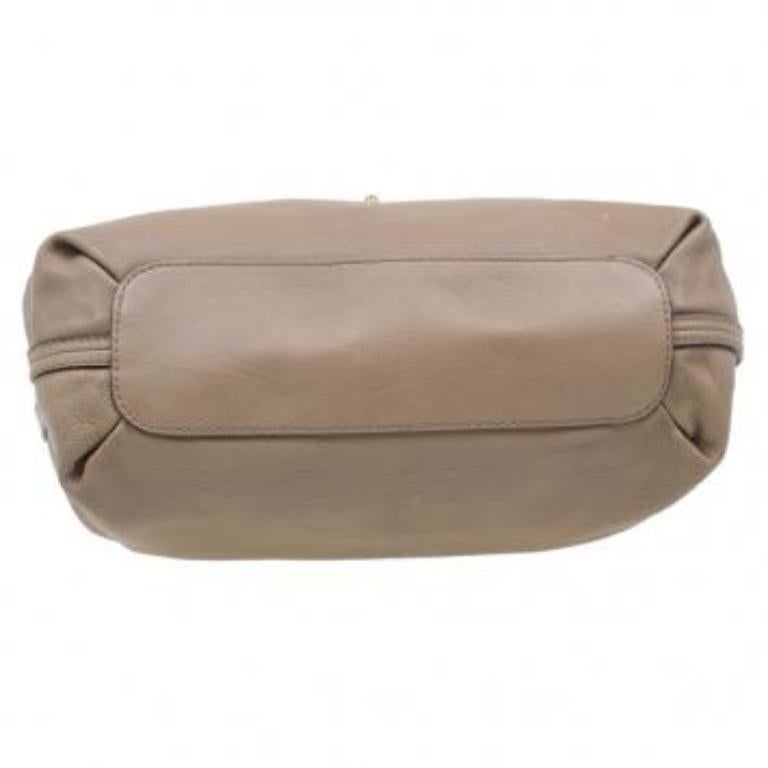 Chloe Beige Leather Elsie Satchel en venta 1