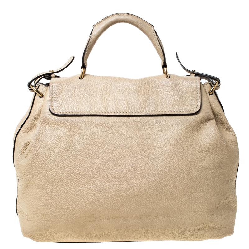 Chloe Beige Leather Elsie Satchel 3