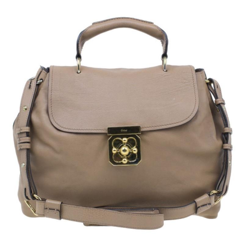 Chloe Beige Leather Elsie Satchel