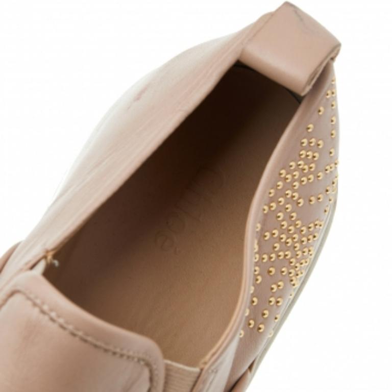 Chloe Zapatillas Slip On Embellecedor Piel Beige Talla 39 en venta 2