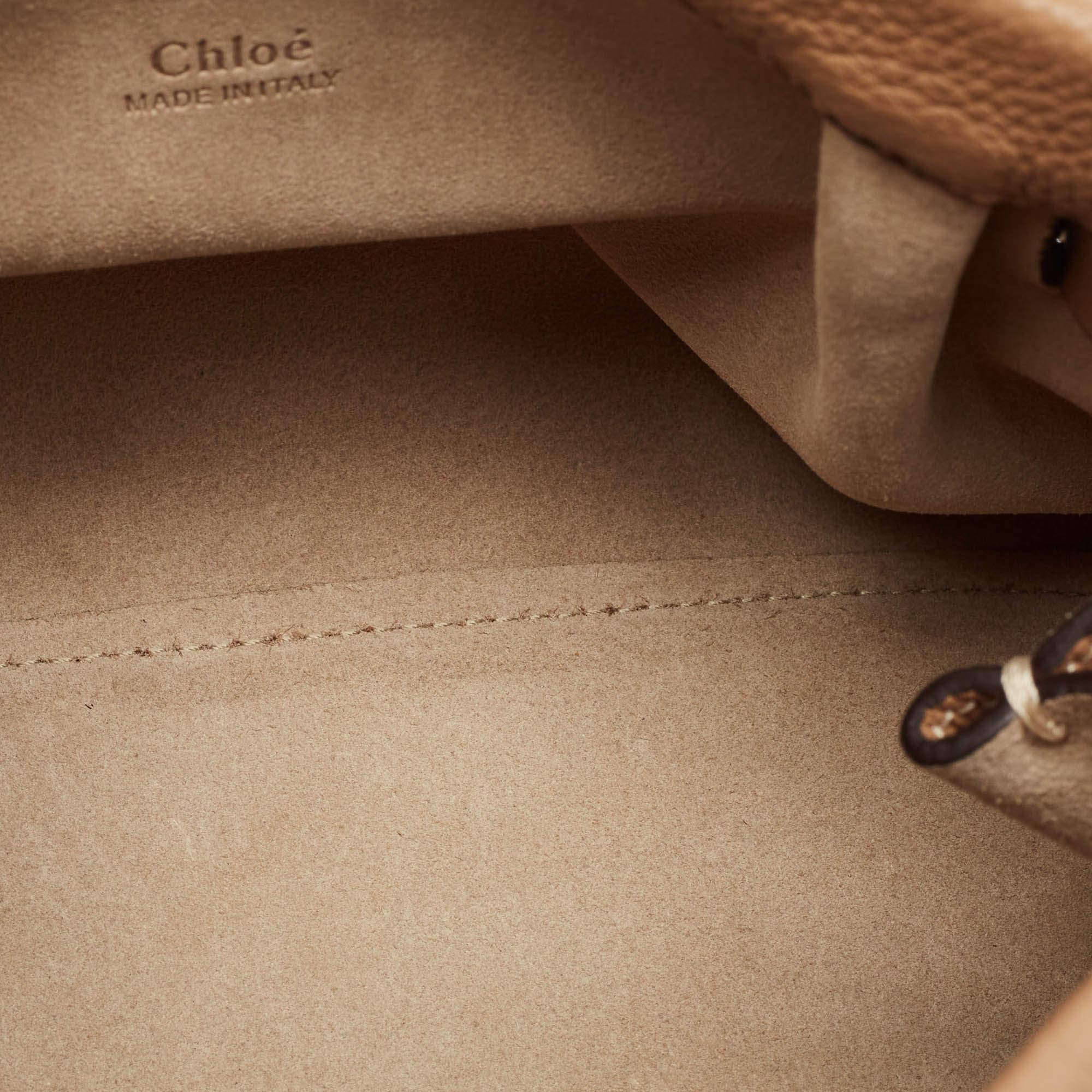 Chloe Beige Leder Leder Darryl Clutch 4