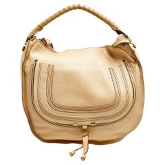 Chloe Beige Leather Marcie Hobo