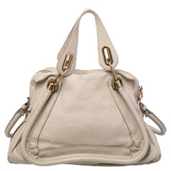 Chloé Beige Leder Medium Paraty Schulranzen