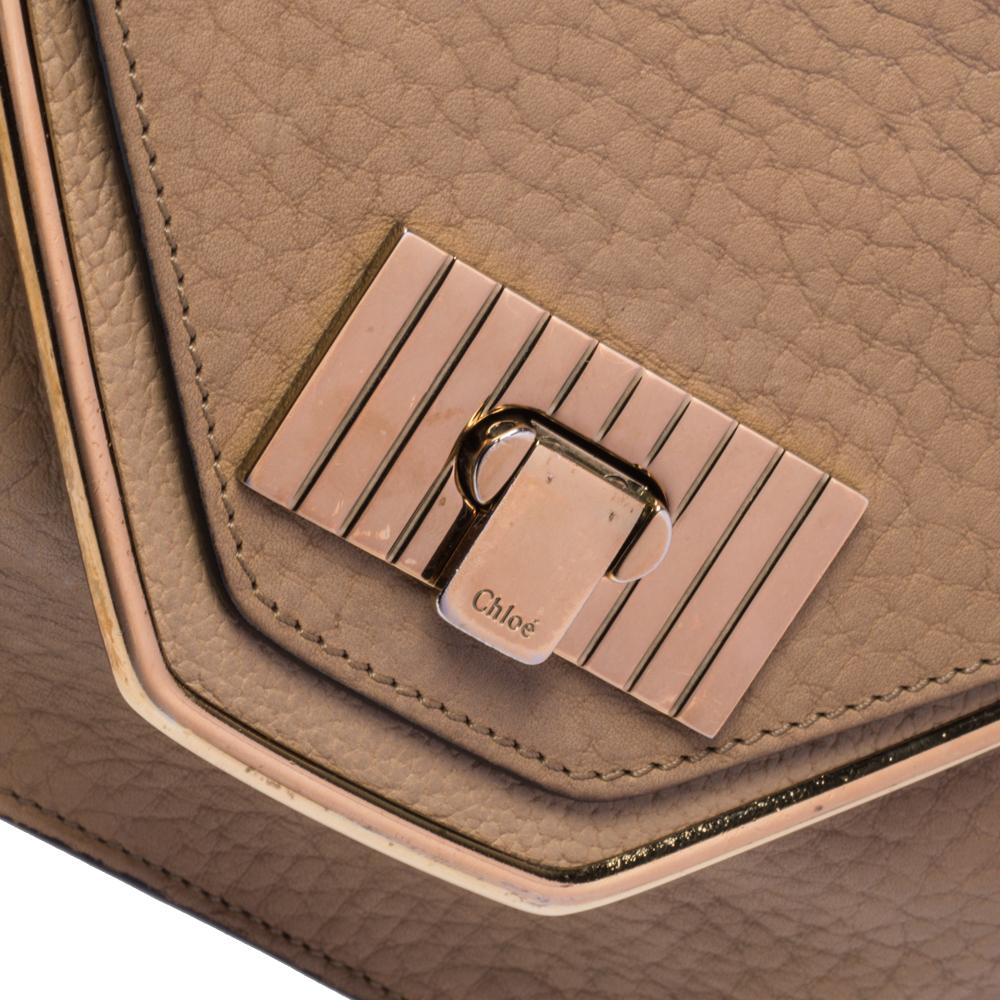 Chloé Beige Leather Medium Sally Flap Shoulder Bag 5