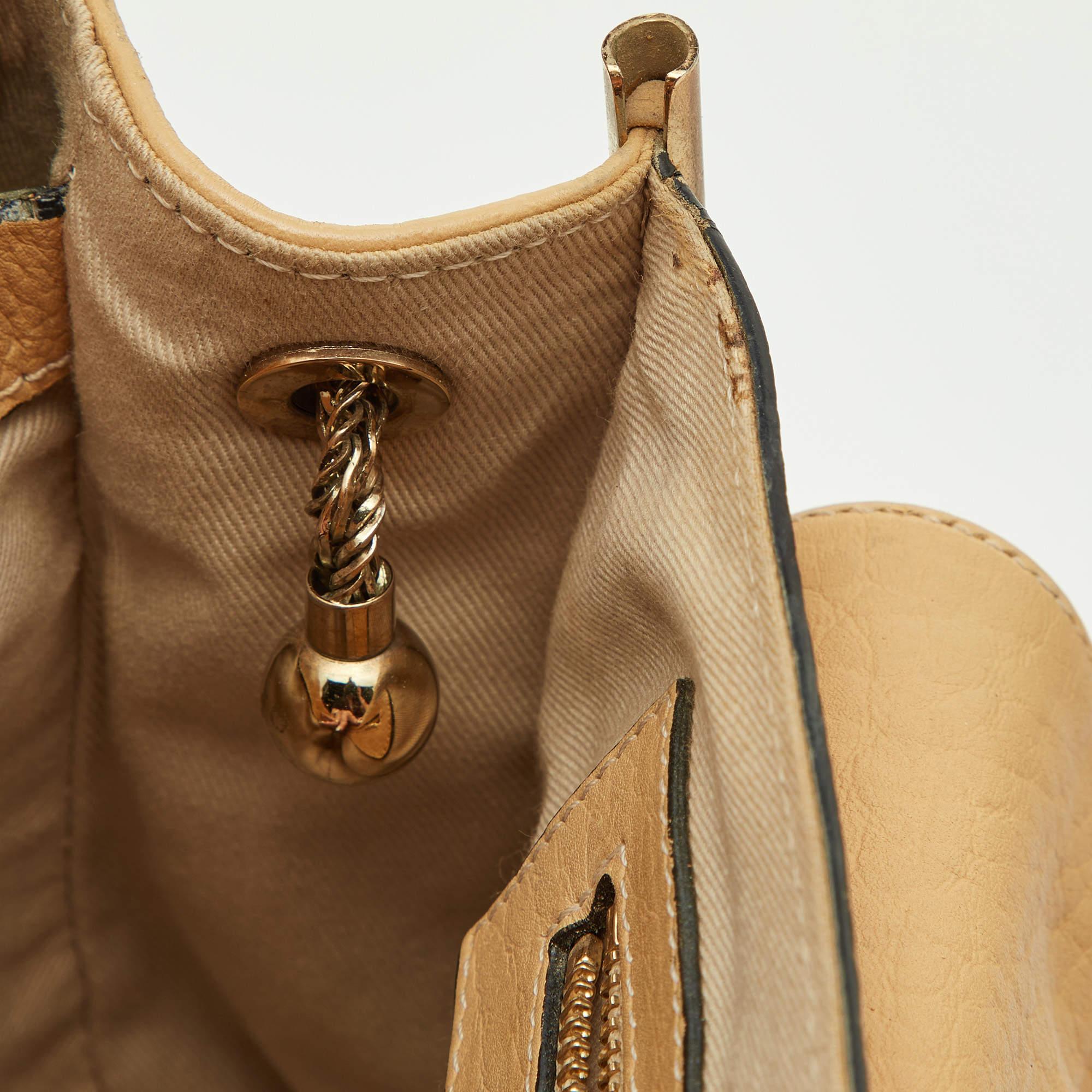 Chloe Beige Leather Medium Sally Shoulder Bag For Sale 5