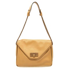 Used Chloe Beige Leather Medium Sally Shoulder Bag