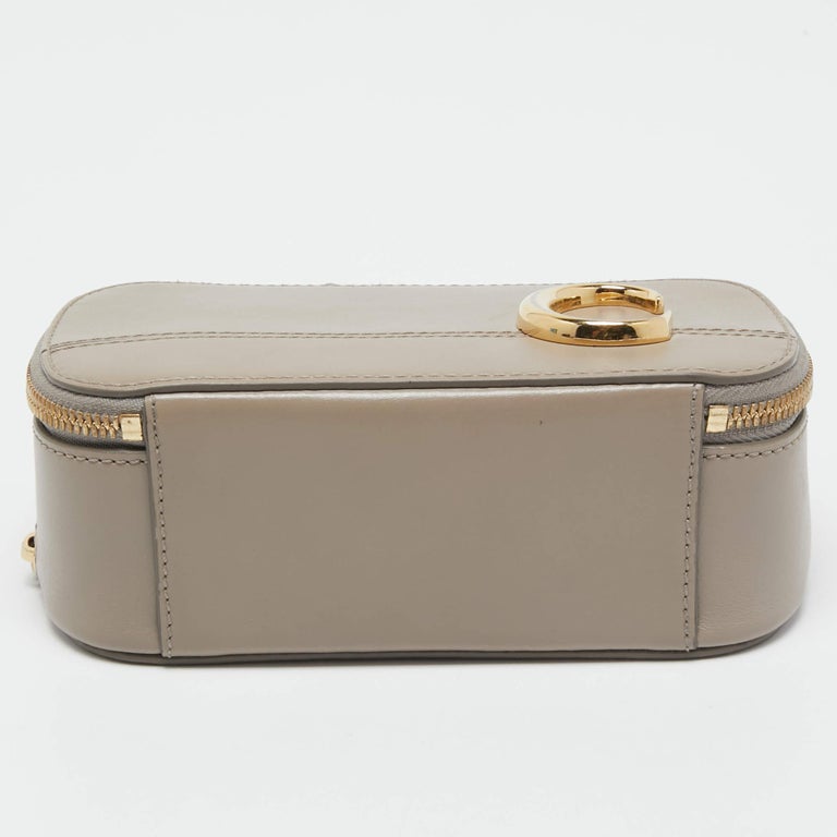Chloe Beige Leather Mini C Vanity Shoulder Bag For Sale at 1stDibs