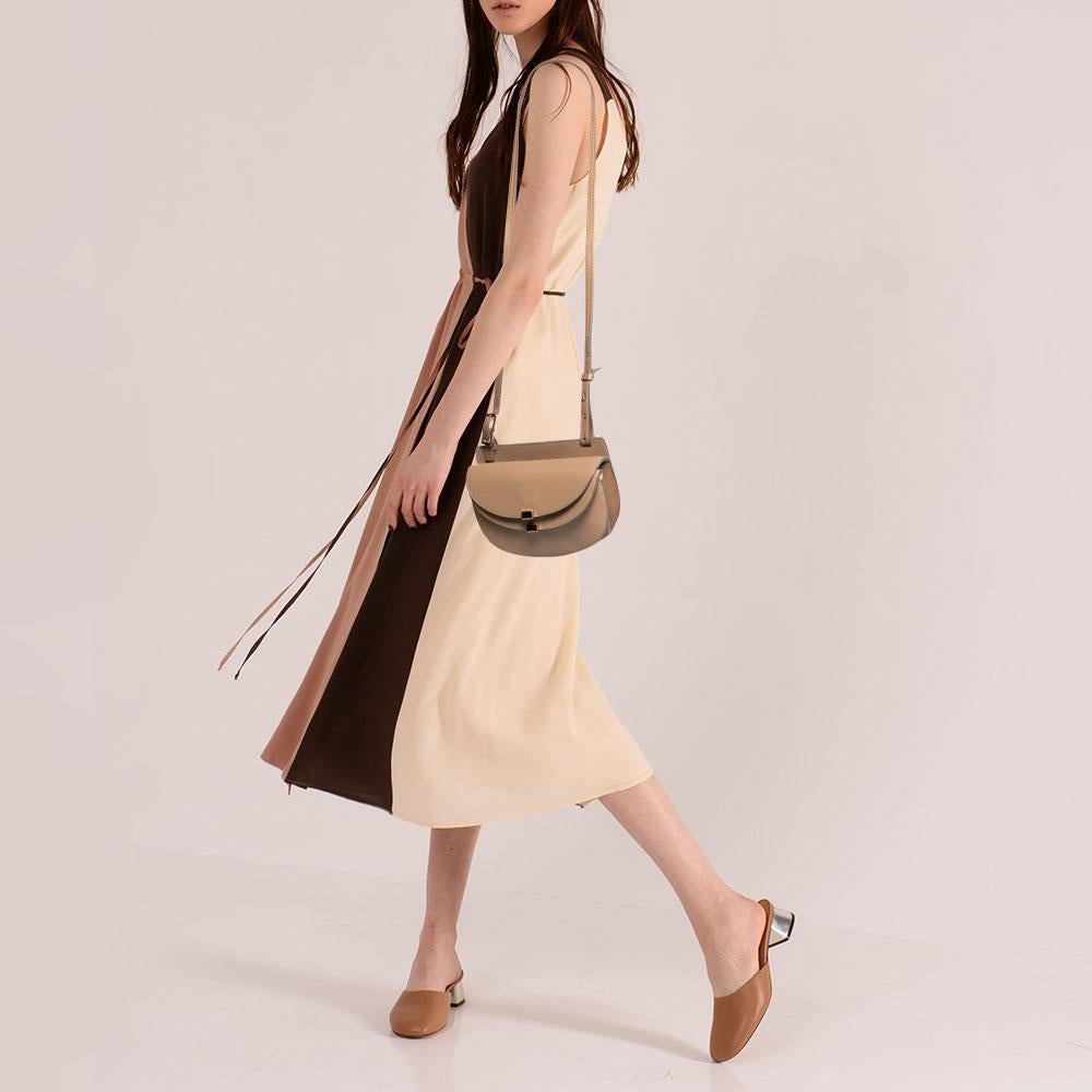 Chloe Beige Leather Mini Georgia Crossbody Bag In Good Condition In Dubai, Al Qouz 2