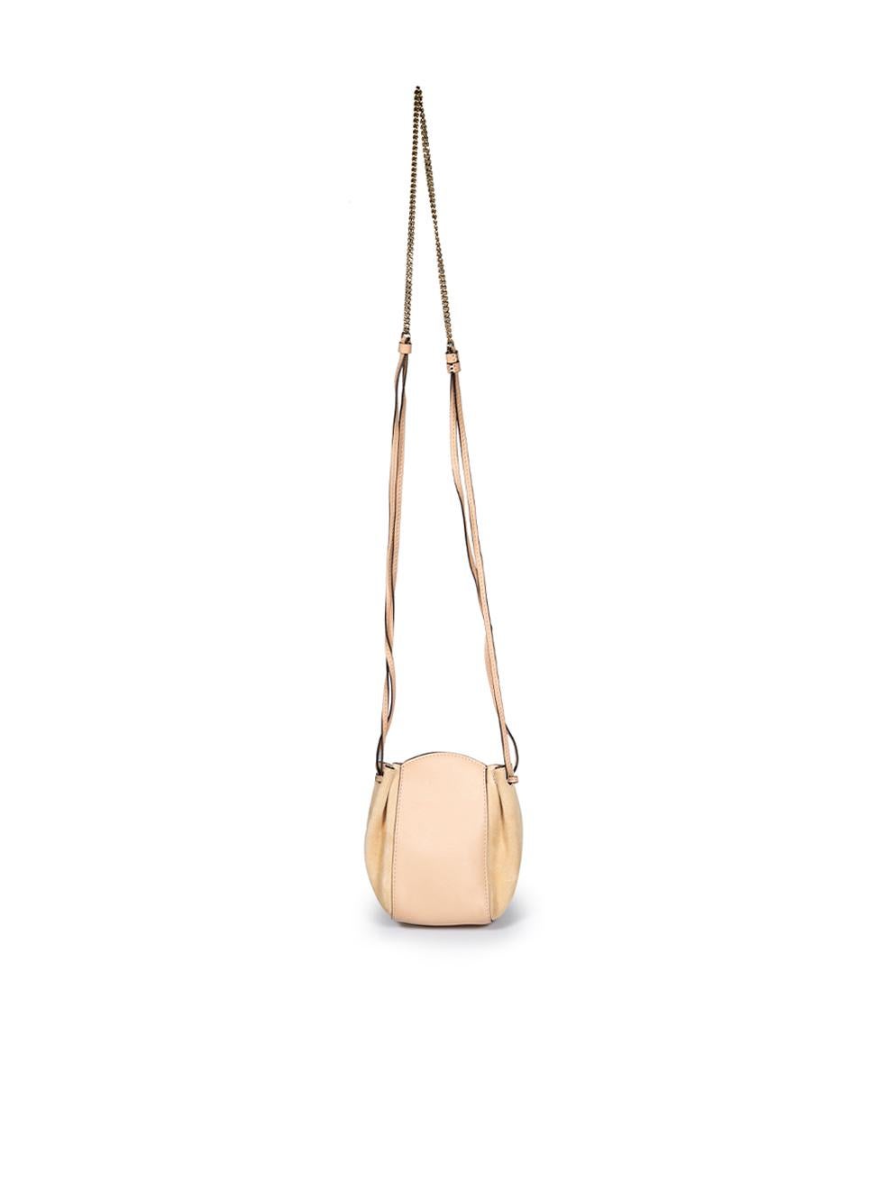 Chloe Beige Leather Mini Sac Drawstring Bag In Excellent Condition For Sale In London, GB