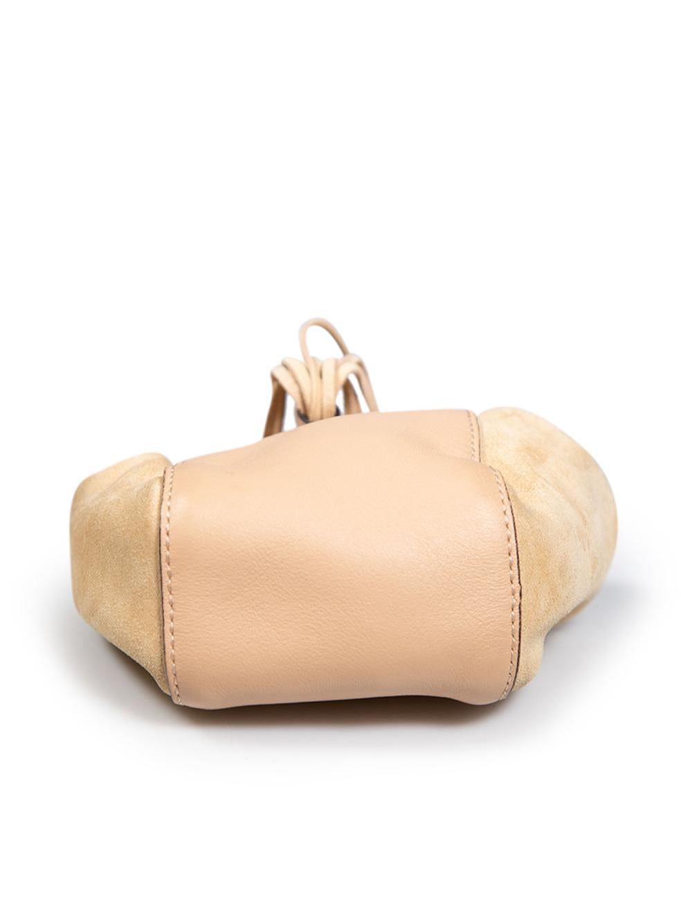 Chloe Beige Leder Mini Sac Kordelzug Tasche Damen im Angebot