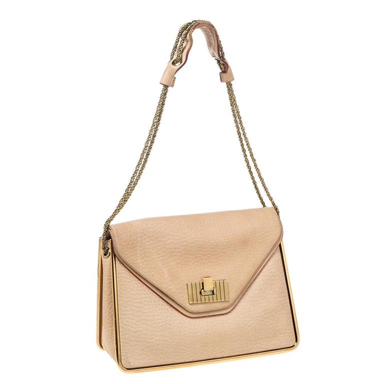 Chloe Beige Leather Sally Medium Shoulder Bag For Sale at 1stDibs | sally  bag, sally kelly original purse, chloe sally bag