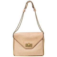 Chloe Beige Leather Sally Medium Shoulder Bag