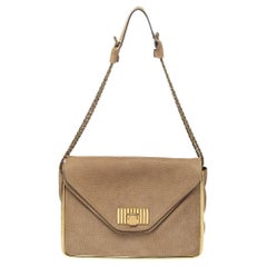 Chloe Beige Leather Sally Medium Shoulder Bag