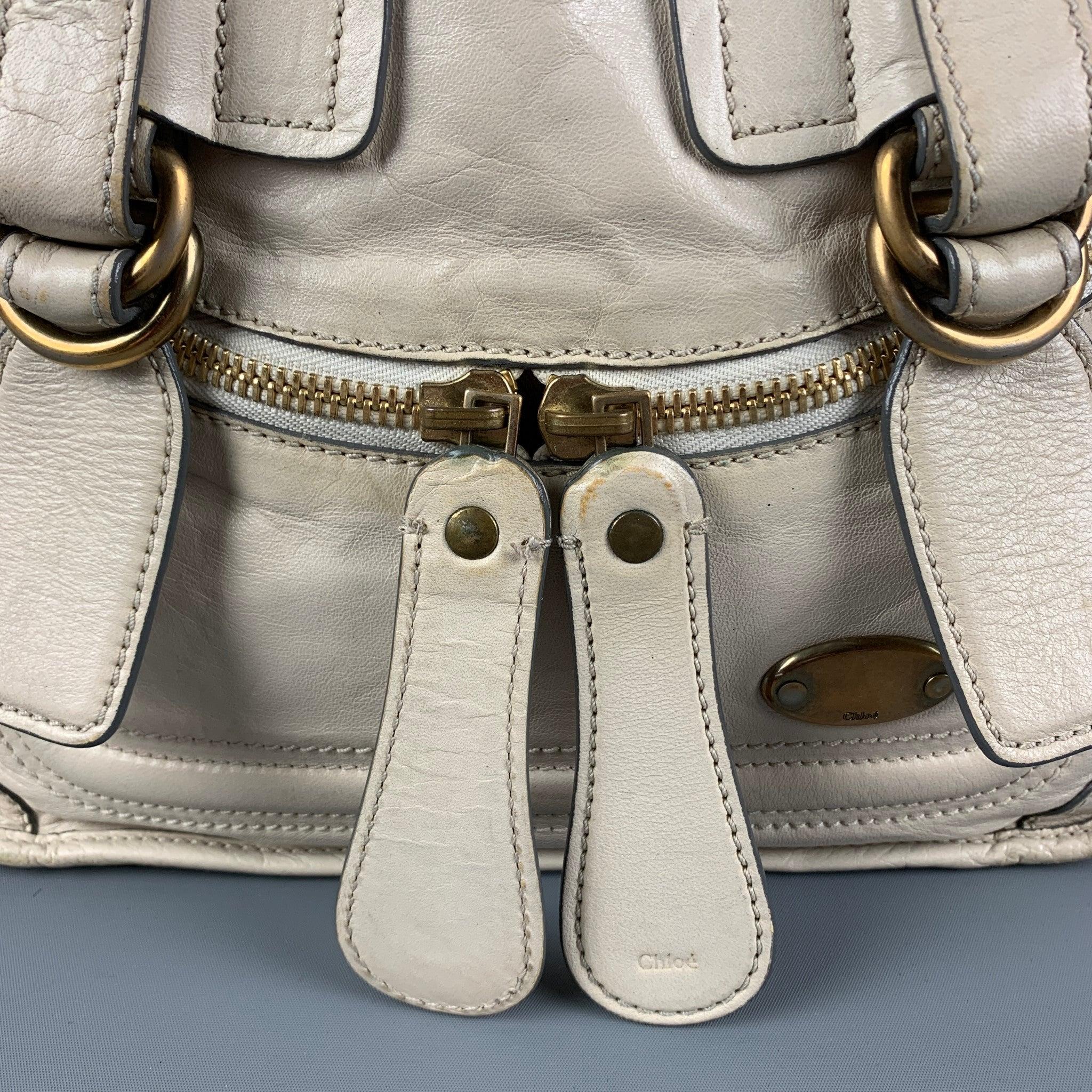 CHLOE Beige Leather Shoulder Bag In Good Condition In San Francisco, CA