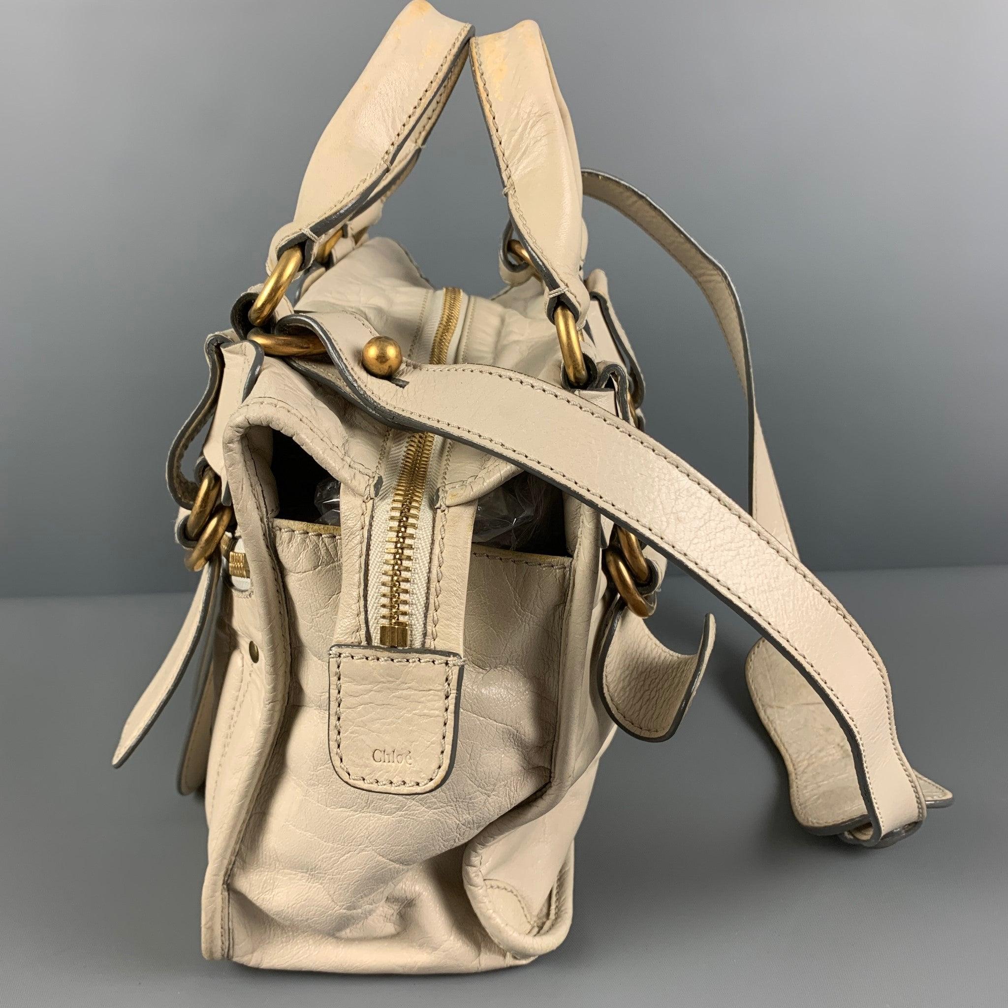 CHLOE Beige Leather Shoulder Bag 3